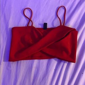 Red crop top